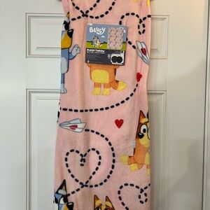 Bluey Plush Valentine Throw Blanket